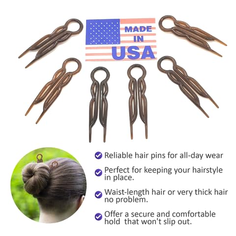 Good Hair Days Hair Pins - 2 1/2" Plastic, U-shaped Magic Grip Hairpins, Strong Durable Pins For Fine, Thick & Long Hair, ...