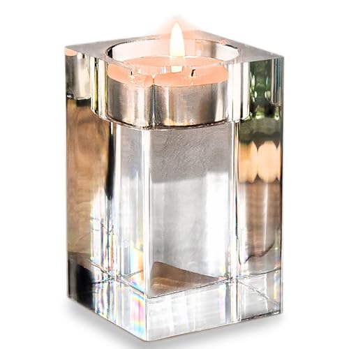 Clear Candle Holders for Table Centerpiece Dining Room Modern Silver Holder Tealight 8 CM Coffee Decorations Living Ideas ...