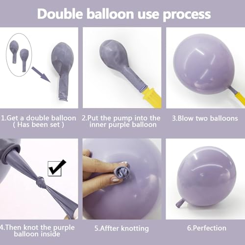 Dusty Green Purple Pink Balloon Arch, Double Stuffed Lavender Light Sage Green Ivory Blush Pastel Balloon Garland Kit for ...