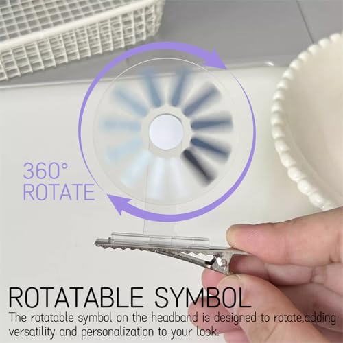 5 Pieces Abstract Brain Loading Creative Headband Hairpin - Rotatable, Humorous Symbol, Funny Mood Expression, Everyday & ...