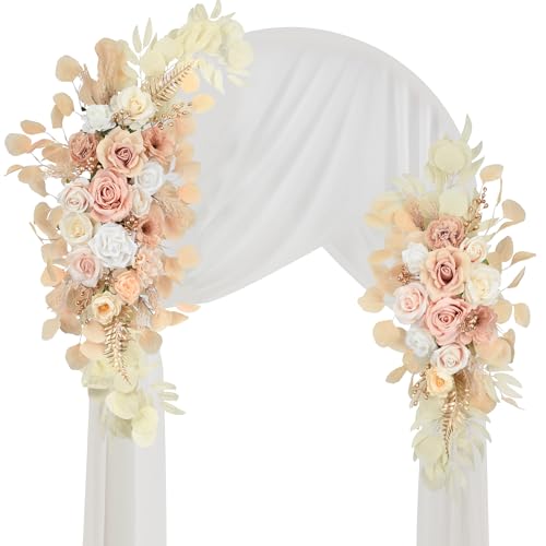 Ting's time Wedding Arch Flowers Artificial Silk Large Flower Swag Boho Styles Reception Backdrop Floral Decor for Wedding...