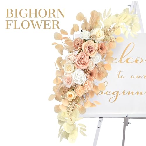 Ting's time Wedding Arch Flowers Artificial Silk Large Flower Swag Boho Styles Reception Backdrop Floral Decor for Wedding...