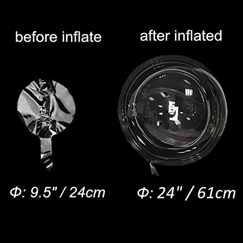 Bobo Balloons, 25 pack Pre Stretched 24 inch Helium/Air Large Clear Balloons for Stuffing, Beautiful DIY Bubble Balloon De...