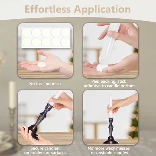 50 Taper Candle Holders Candle Adhesive Candle Grips Small Candle Accessories Taper Candle Adhesive Inserts