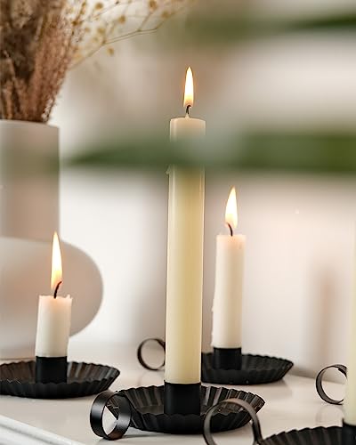 DN DECONATION Candlestick Candle Holders, Black Metal Candle Stick Holders for Taper Candlesticks, Farmhouse Candle Holder...
