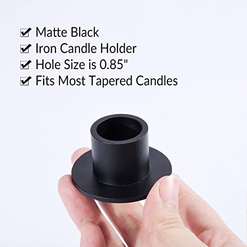 Aglary 2PCS Black Taper Candle Holders, Matte Iron Candlestick Holders Centerpieces for Home Decoration, Wedding Anniversa...