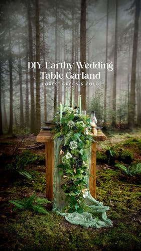 Ling's moment Flowers 25pcs Fake Gardenia Green Flowers Artificial Flowers with Stem, Fake Flower for DIY Wedding Decorati...