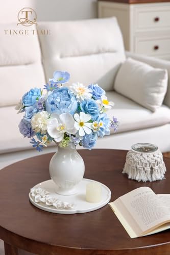 TINGE TIME Fake Flowers Artificial Flowers Peonies Bulbous Chrysanthemum Daisy Hydrangea Sunflower Violets Dahlia Daffodil...