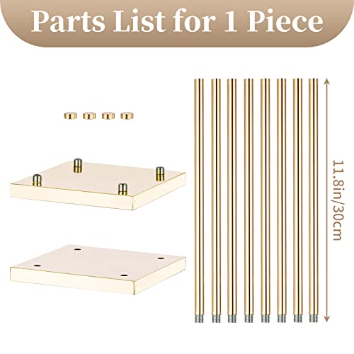 Sziqiqi Column Vases Wedding Centerpieces for Tables with Plates - 2ft Wedding Decoration for Ceremony Modern Rectangular ...