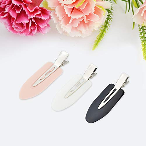 Wobe 24 Pcs No Bend Hair Clips Pin Curl Creaseless Clips No Crease Hair Clip for Hairstyle Bangs Finger Waves Makeup Appli...