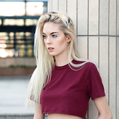 PKRFCJ Floral Headband for Women 3 PCS Embroidered Headband,Wide Boho Mesh Fabric Hair Bands,Comfortable and Non-slip Hair...