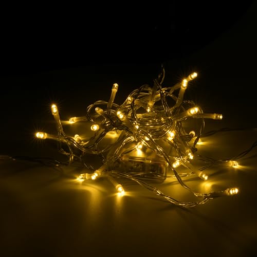 Karlling Battery Operated Christmas Lights,8 Flashing Mode 13 ft Short Clear Wire Led Fairy Light String with Timer for Sm...