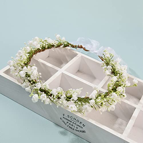 Yili Maizi Girl Flower Crown Floral Crown Women Floral Headband Flower Headpiece Wedding Party Wreath Hair Accessories
