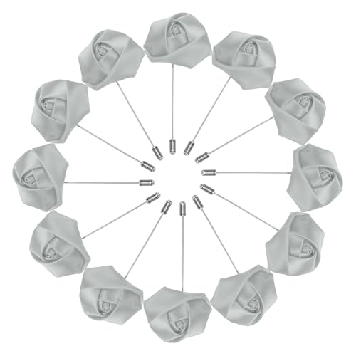 MECCANIXITY Groom Boutonnieres Rose Boutonnieres Pins for Men Ceremony Anniversary Formal Dinner Party