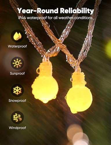 Minetom Globe String Lights, 33 Feet 100 Led Fairy Lights Plug in, 8 Modes with Remote Mini Globe Lights for Indoor Outdoo...