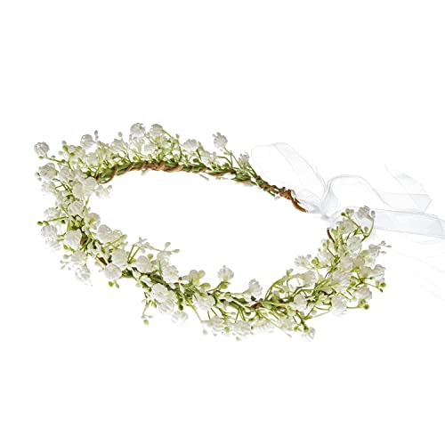 Yili Maizi Girl Flower Crown Floral Crown Women Floral Headband Flower Headpiece Wedding Party Wreath Hair Accessories
