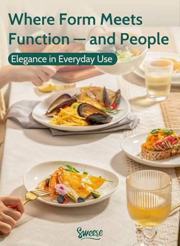 Sweese Porcelain 7.8 Inch Dessert Plates Set of 6 - White Salad Plates, Appetizer Plates, Small Plates - Dishwasher, Micro...