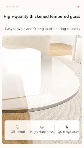 Modern Glass Coffee Table for Living Room, Small mid Century Coffee Table, Stylish Coffee Tables Suitable for Bedroom Livi...
