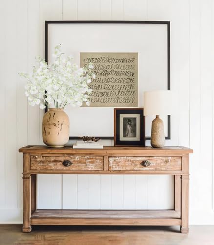 Villa Como Orchids Artificial Flowers, 6 Bunches Fake Silk Flowers for Decoration, Long Stem Real Touch Artificial Flowers...