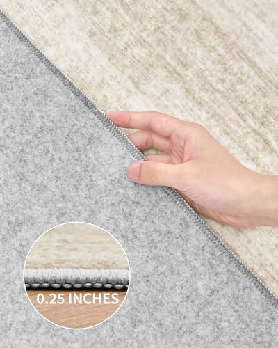 Art&Tuft Non-Slip Runner Rug - 2x10 Runner Rug Washable Low-Pile Rugs Runners, Soft Distressed Carpet Runner for Bedroom B...