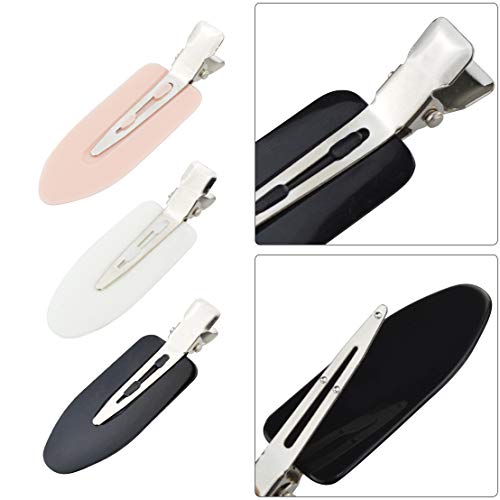 Wobe 24 Pcs No Bend Hair Clips Pin Curl Creaseless Clips No Crease Hair Clip for Hairstyle Bangs Finger Waves Makeup Appli...