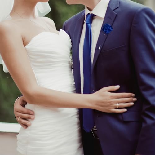 M METERXITY Rose Boutonnieres, Groom Boutonnieres, Lapel Pin Boutonnieres for Men Wedding/Man Suit Decoration/Wedding Butt...