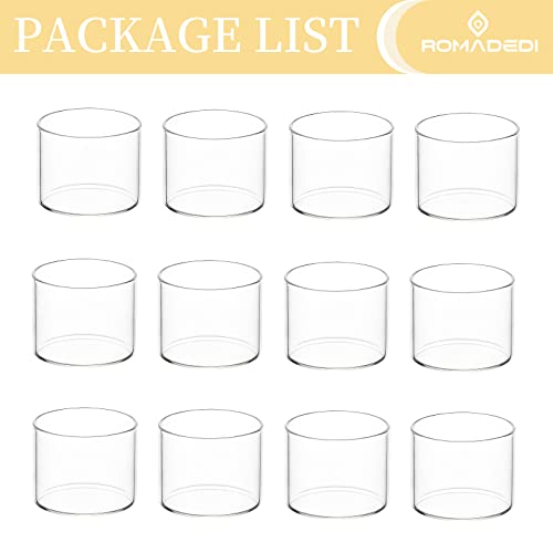 Votive Tea Light Candle Holders - Mini Clear Glass Tealight Holder as Candlelit Dinner Party Events Birthday Wedding Recep...