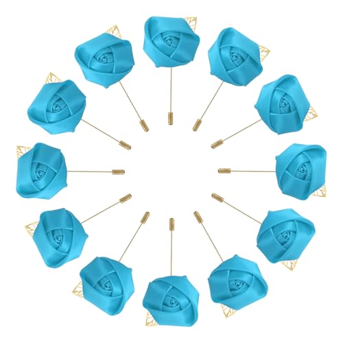 MECCANIXITY Groom Boutonnieres Rose Boutonnieres Pins for Man Wedding Ceremony Anniversary Formal Dinner Party
