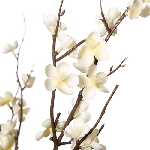 Ammyoo 4Pcs Cherry Blossom Branches Artificial Flowers for Spring Summer Indoor Decoration,Faux Long Stem Artificial Flowe...