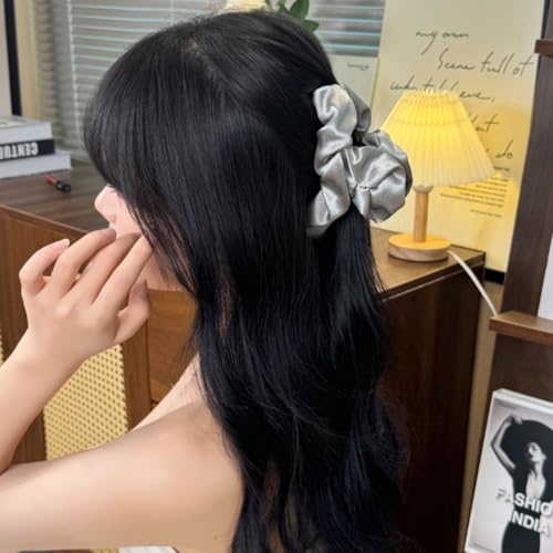 Capiant 4 Pack Large Non-Slip Banana Jaw Hair Clips for Women - Silk Cloud Claw Clips for Thick & Thin Hair