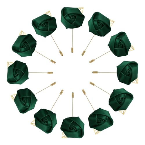 MECCANIXITY Groom Boutonnieres Rose Boutonnieres Pins for Men Wedding Ceremony Anniversary Formal Dinner Party