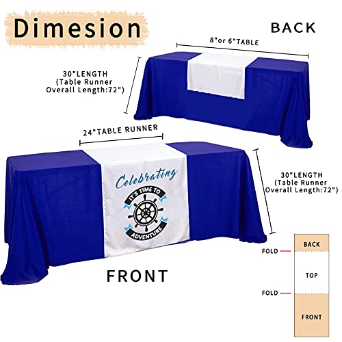 Luincas Custom Table Runner 36"x72"with Business Logo or Your Text Personalized Tablecloth Runners Customize with Logo for...