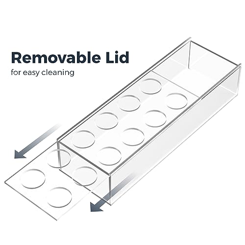 4 Pack 12" Clear Acrylic Flower Vase Rectangular Floral Centerpiece for Dining Table Modern Flower Arrangement for Home De...