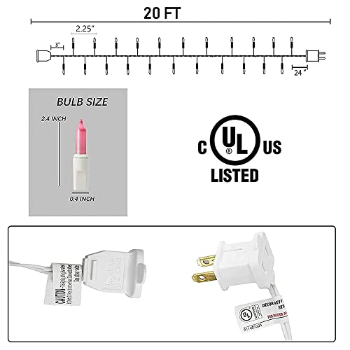 Dazzle Bright 100 Count 20FT Easter Mini String Lights, Incandescent White Wire Fairy Lights with UL Certified Easter Deco...