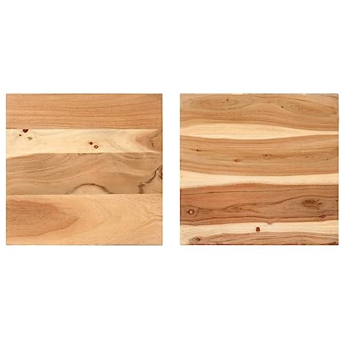 vidaXL Side Tables 2 pcs - Versatile Acacia Wood and Steel Coffee Tables with Unique, ic Finish - Easy Assembly - Suitable...