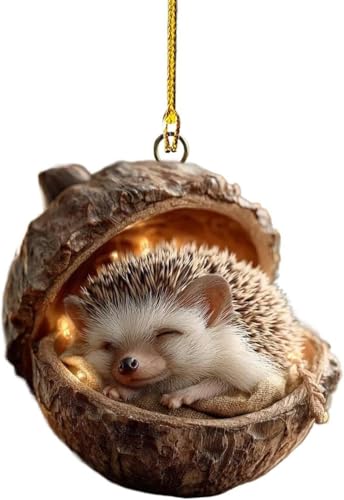 5PCS Forests Animal Acorn Ornaments, Forests Christmas Ornaments, 2026 New Pine Cone Animal Decoration, 2D Acrylic Animal ...