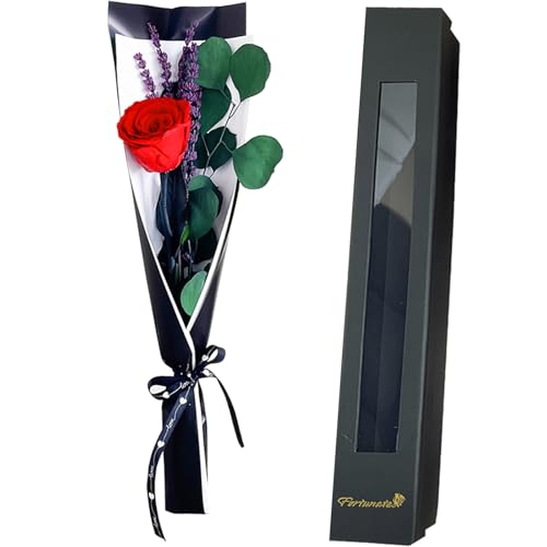 Fortunate Flowers for Delivery Prime, Preserved Forever Roses Birthday Flower for Women Her Wife Mom Grandma Friends, Long...