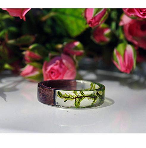 Giwotu Custom Resin Wood Ring Resin Ring Couple Rings Men and Women Rings Wedding Band Rings