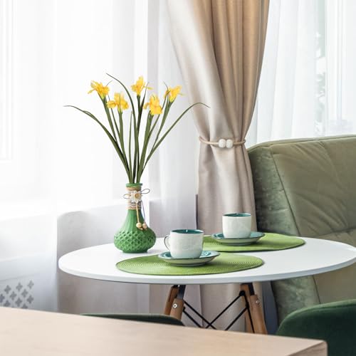 INSUNSIX 5 Pcs Faux Iris Vase Filler 26.8” Yellow Silk Iris Flowers Artificial Stems for Wedding Bridal Bouquet Living Roo...