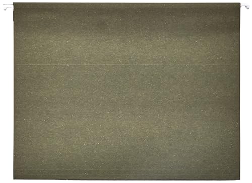 Amazon Basics Hanging Organizer File Folders for Efficient Filing, Sturdy, Adjustable Tabs, Letter Size, Pack of 25, Green