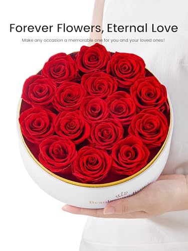 Preserved Roses Forever Flowers Real Roses in a Box Mother's Day Birthday Flowers for Her Mom Women Wife Valentine's Day, ...