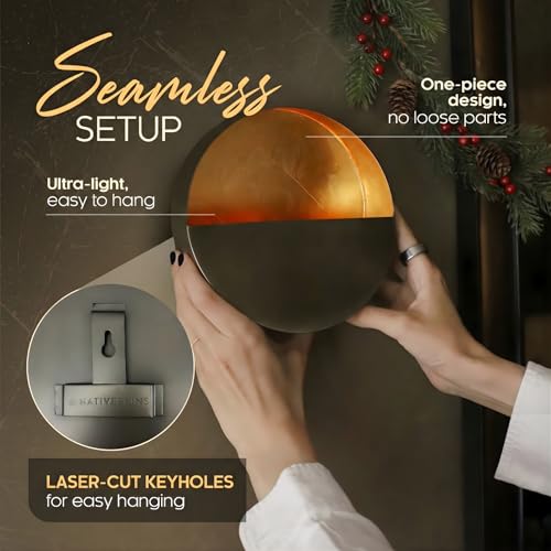 NativeSkins Eclipse Metal Wall Candle Sconces Set of Two Wall Candle Holders - Set of 2 Handcrafted Decorative Tea Light S...