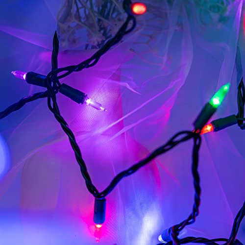 YULETIME Multicolor LED Christmas Lights 200 Count 50 ft, Pack of 2 Strands 25 ft 100 Lights UL Certified String Light Set...