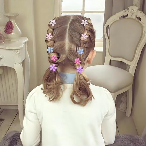 Mini Rhinestone Flower Hair Clips,20Pcs Cute Small Flower Decorative Wedding Bridal Hair Barrettes and Pins Hair Accessori...