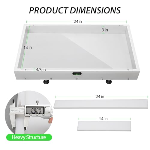 Large Reusable Epoxy Resin Mold 24×14×3 Adjustable Clamping System – Ideal Resin Molds for Coffee Tables, Trays, Cutting B...