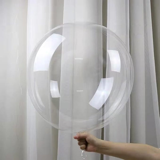 Bobo Balloons, 25 pack Pre Stretched 24 inch Helium/Air Large Clear Balloons for Stuffing, Beautiful DIY Bubble Balloon De...