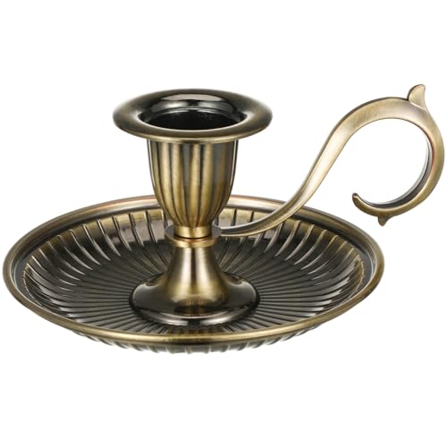 Healifty Candle Holder Candlestick Holder: Taper Candle Holders for Christmas Decor, Vintage Bronze Candlestick Holder wit...