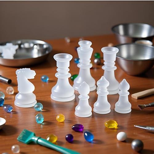 1 Set Chess Mold for Resin Silicone Chess Resin Mold Chess Crystal Epoxy Casting for Making Birthday,Jewelry Casting Supplies