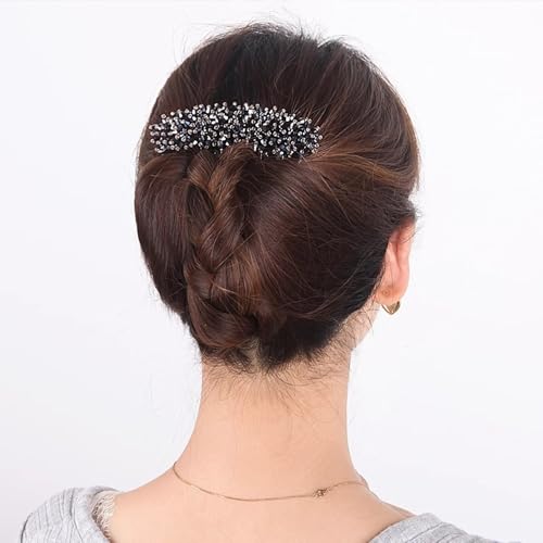 Pearls Hair Side Comb for Women, Rhinestones Hair Combs Pins 7 Teeth Side Hairpins Accessories Crystal Vintage Headpieces ...