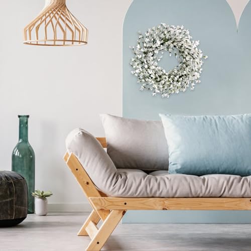 Bibelot Spring Wreath for Front Door, Artificial Forsythia Flower Wreath 18'' Artificial Blossom Flower Decoration Farmhou...